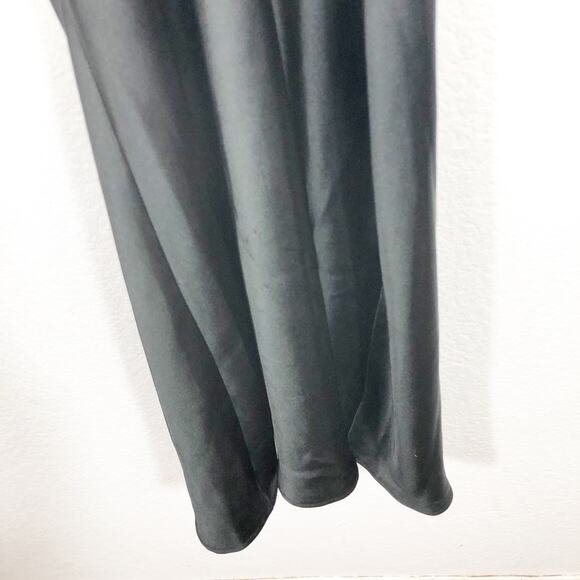 Zara Black Satin Cut Out Slip Maxi Dress Small Tie Back Cocktail Formal Wedding - Picture 9 of 13